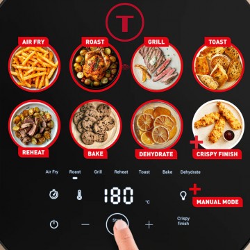 Tefal Air Fryer με Διπλό Αποσπώμενο Κάδο 7lt Μαύρο EY8328